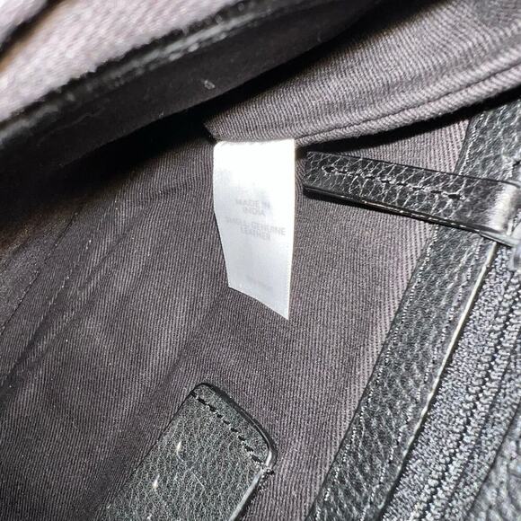 J Jill Perfect Convertible Crossbody Purse Black Pebbled Leather Bag - Picture 8 of 9